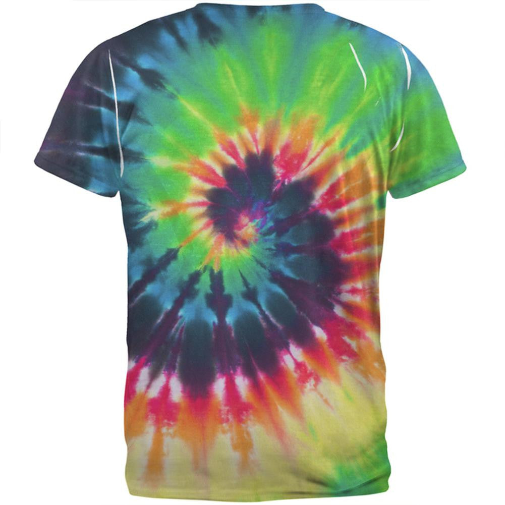 Valentine's Day Heart Tie Dye All Over Adult T-Shirt Men's T-Shirts Old Glory