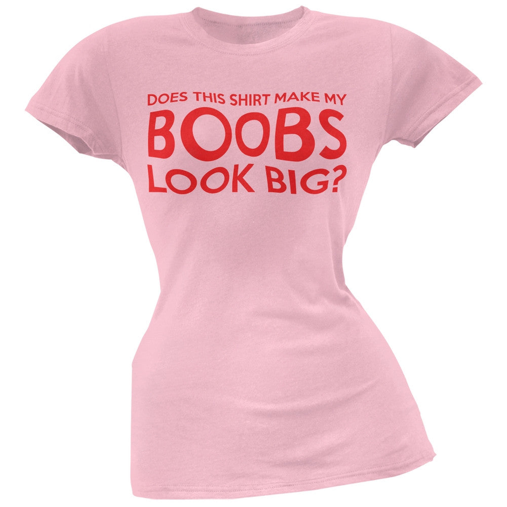 Instant Breast Enlargment Lt Pink Juniors Soft T-Shirt Juniors T-Shirts Old Glory 2XL Pink
