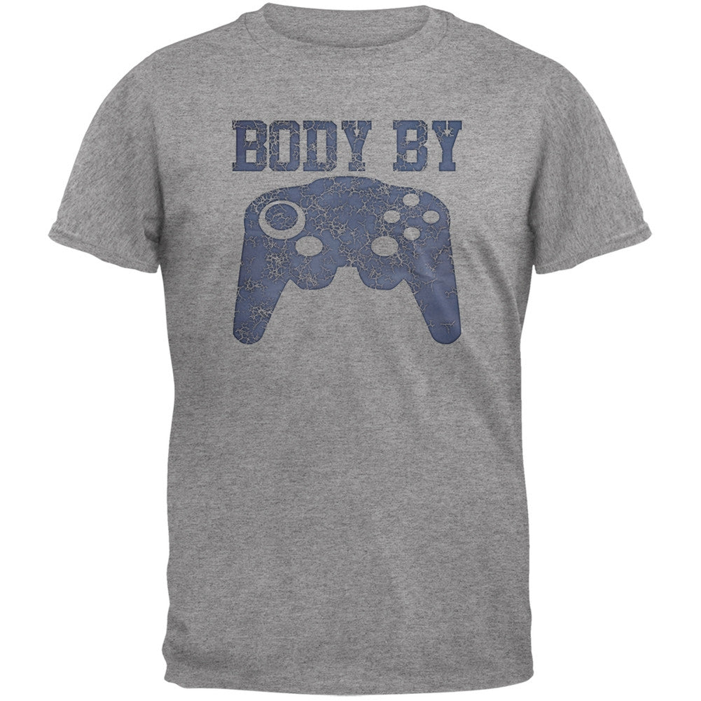 Body by Console Heather Grey Adult T-Shirt Men's T-Shirts Old Glory 2XL Grey