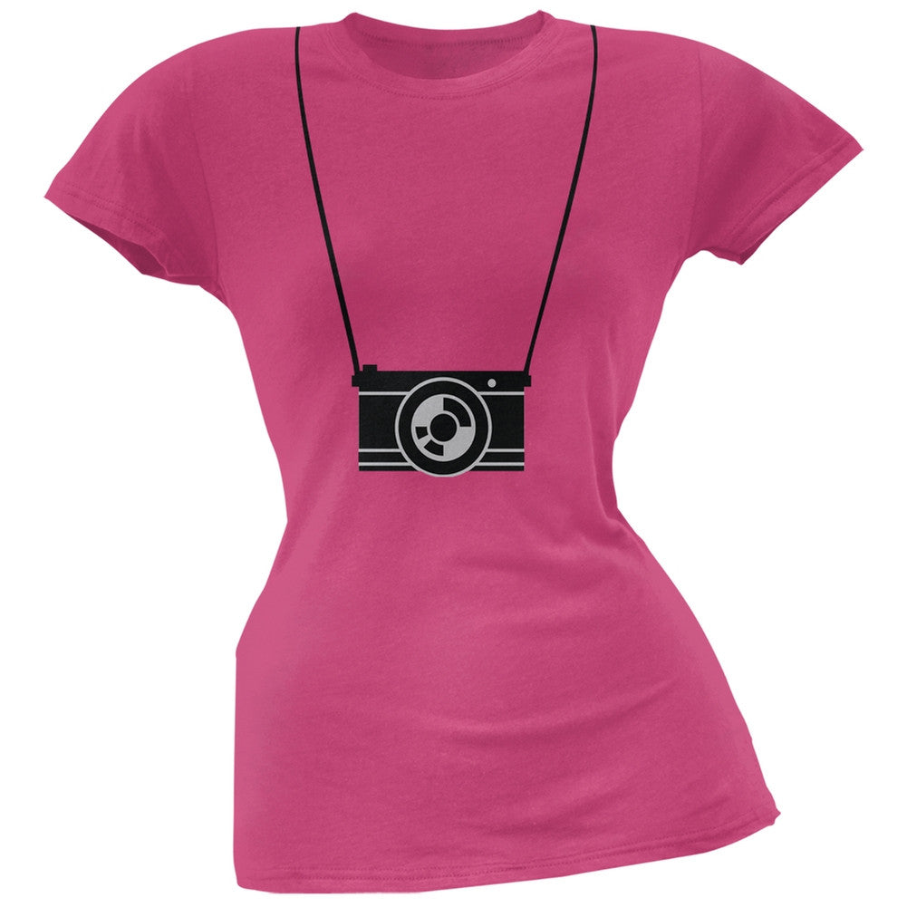 Hanging Camera Green Soft Juniors T-Shirt Juniors T-Shirts Old Glory
