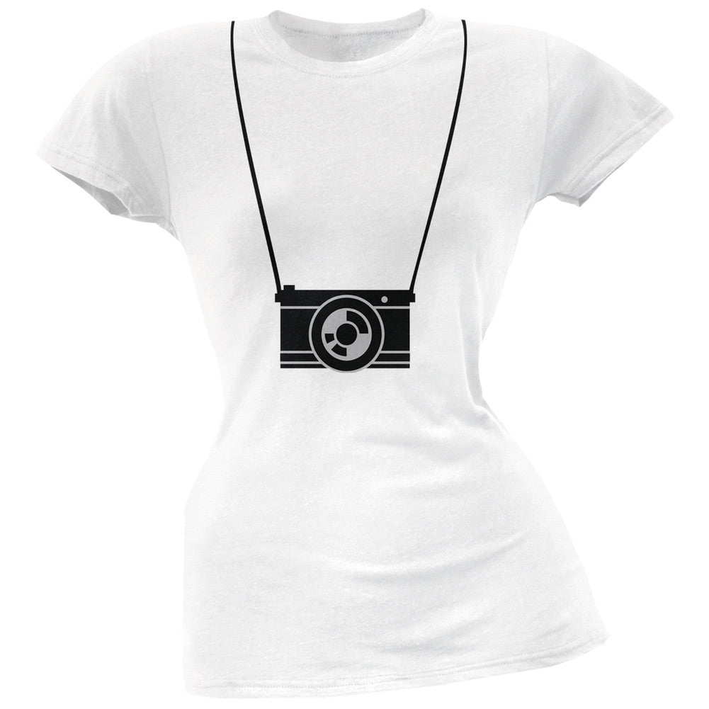 Hanging Camera Green Soft Juniors T-Shirt Juniors T-Shirts Old Glory