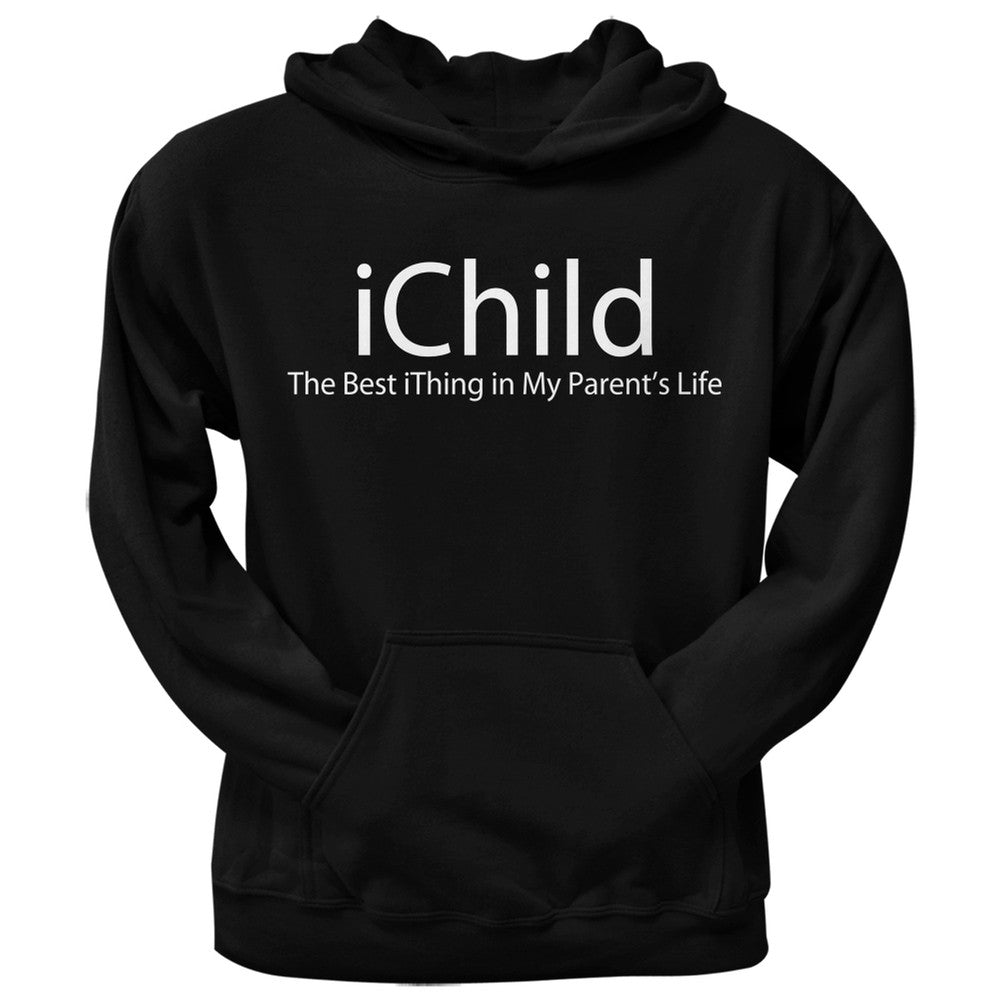 iChild Black Adult Pullover Hoodie Men's Hoodies Old Glory 2XL Black