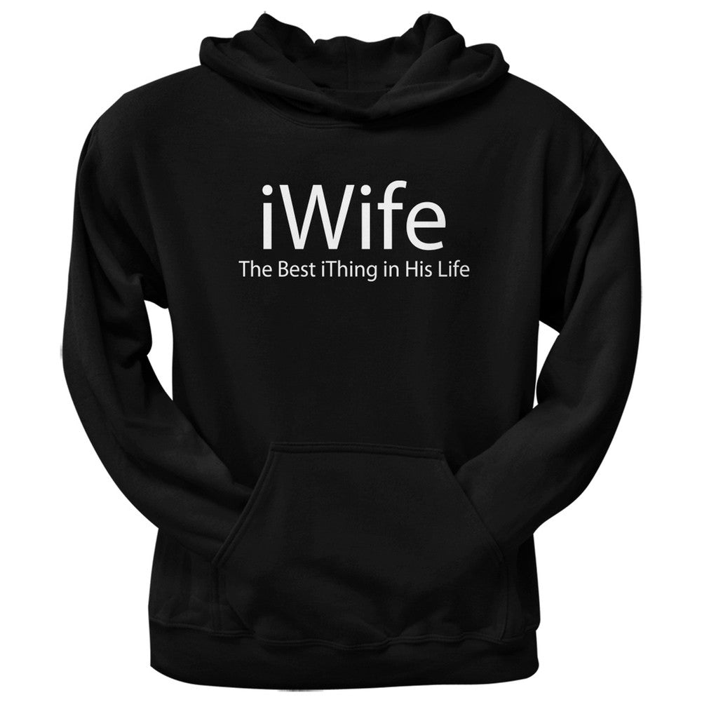 Valentine's Day Geek Wife Black Adult Pullover Hoodie Men's Hoodies Old Glory 2XL Black