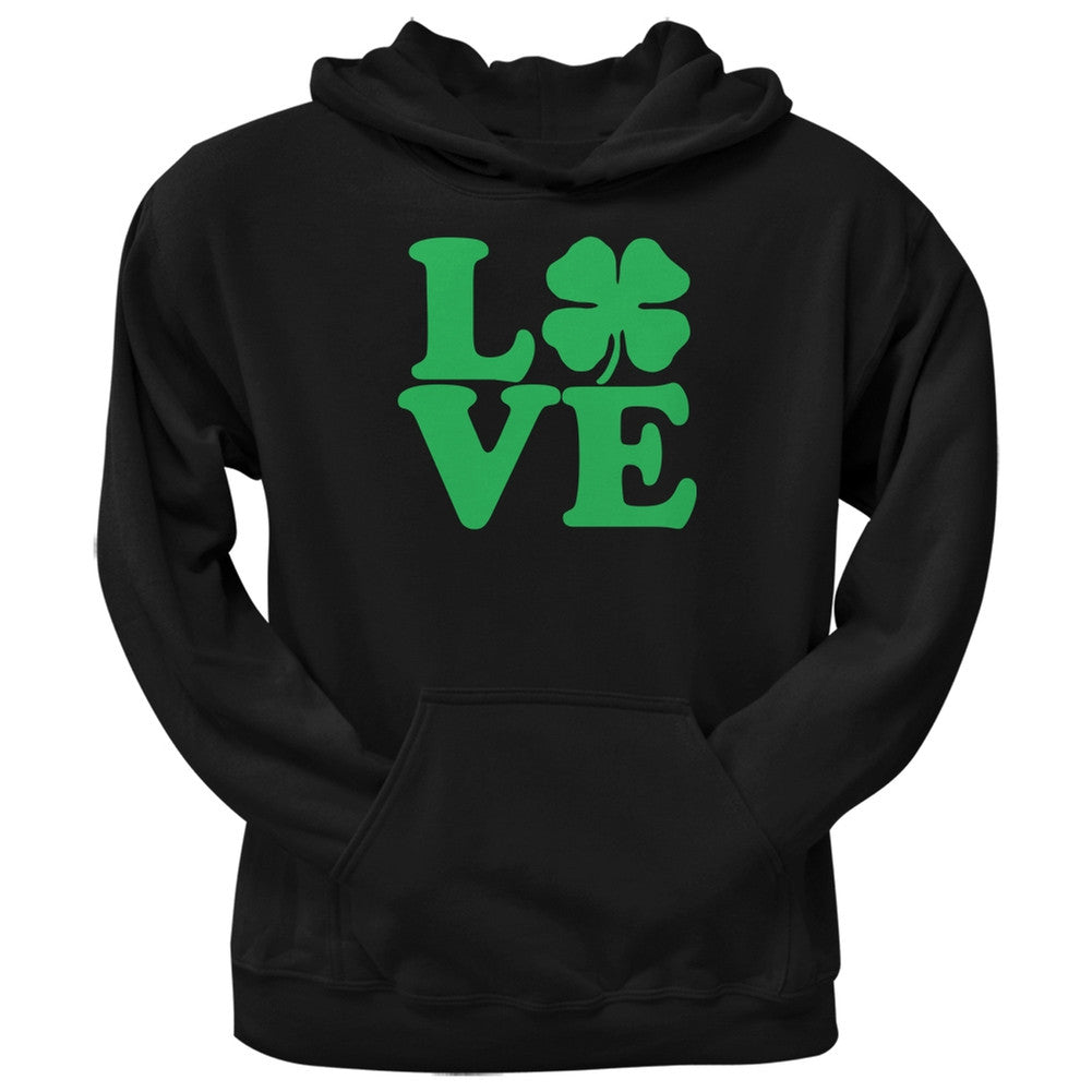 St. Patricks Day - Love Irish Shamrock Black Adult Pullover Hoodie Men's Hoodies Old Glory 2XL Black