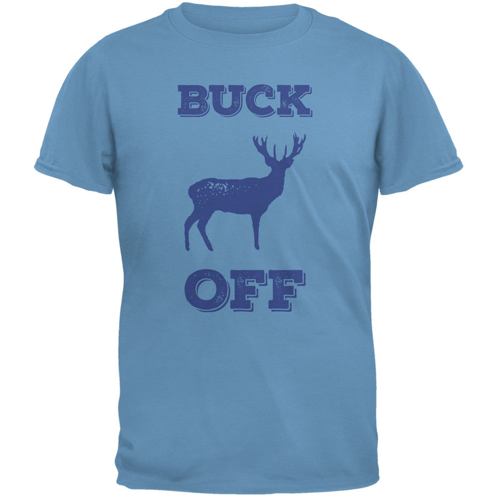 Buck Off Grey Adult T-Shirt Men's T-Shirts Old Glory 2XL Blue