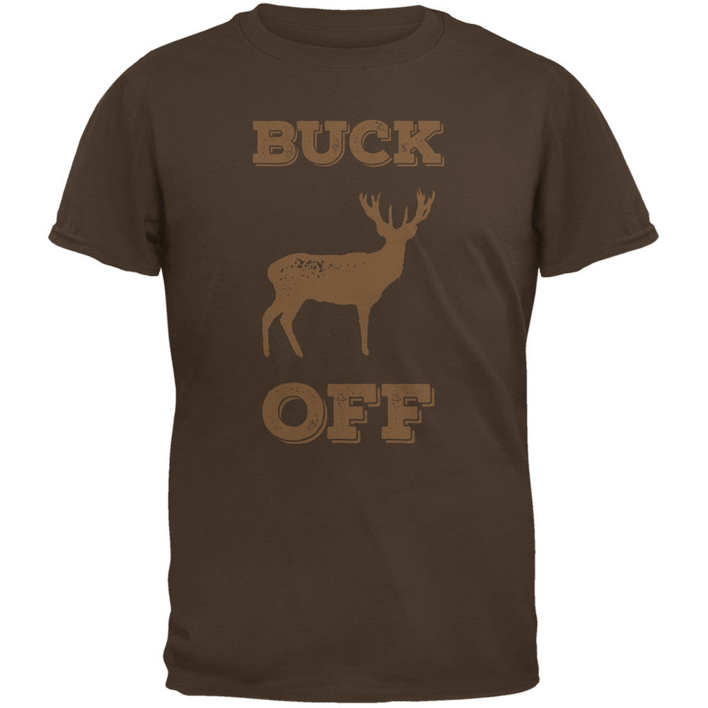 Buck Off Grey Adult T-Shirt Men's T-Shirts Old Glory 2XL Brown