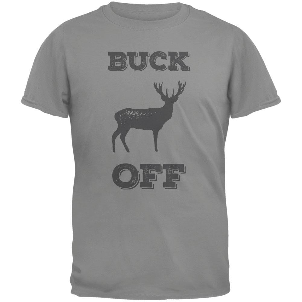 Buck Off Blue Adult T-Shirt Men's T-Shirts Old Glory 2XL Grey