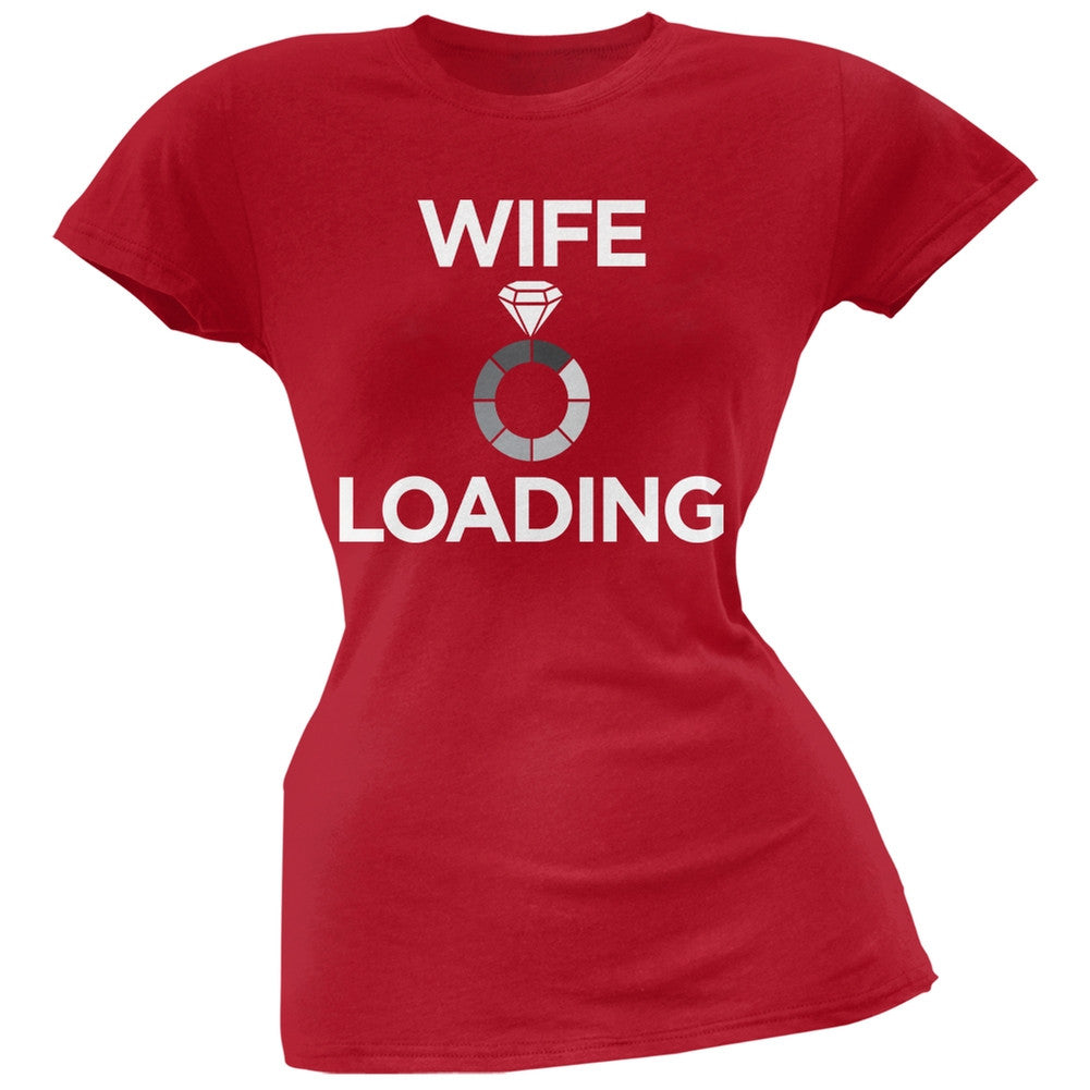 Wife Loading Black Soft Juniors T-Shirt Juniors T-Shirts Old Glory