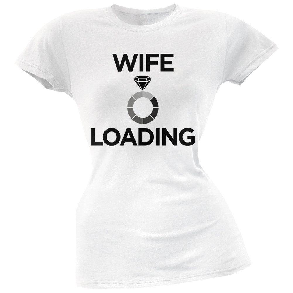 Wife Loading Black Soft Juniors T-Shirt Juniors T-Shirts Old Glory