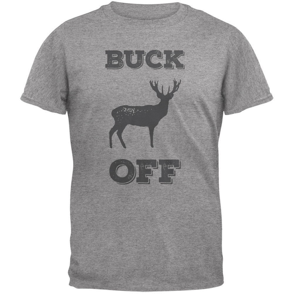 Buck Off Grey Adult T-Shirt Men's T-Shirts Old Glory