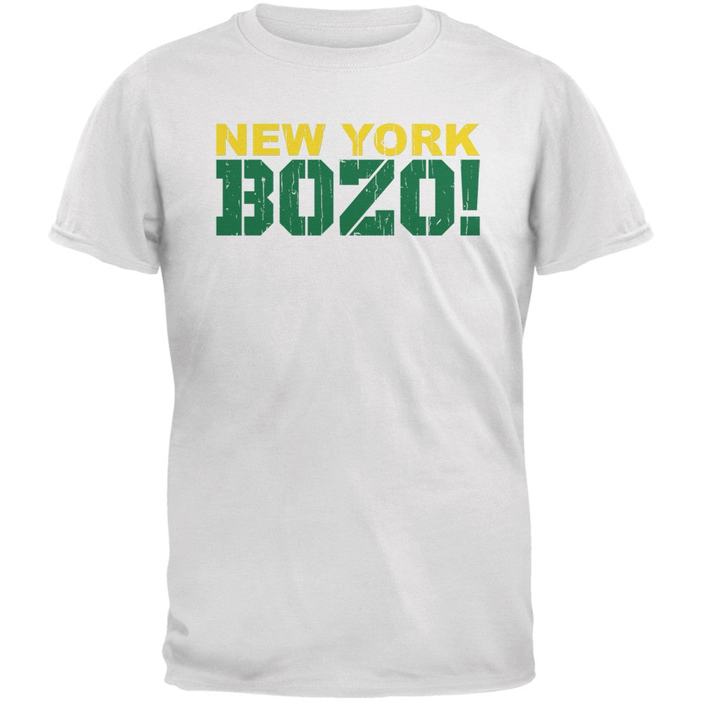 New York Bozo White Adult T-Shirt Men's T-Shirts Old Glory 2XL White
