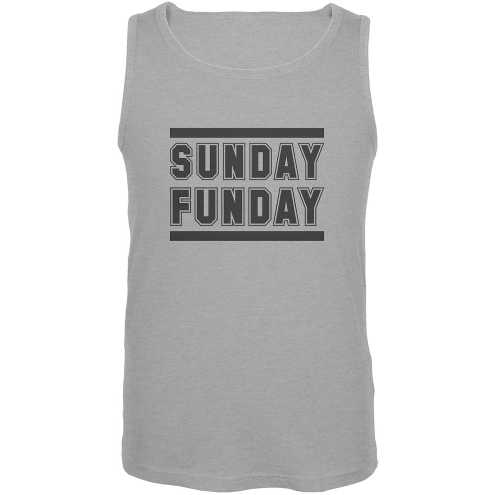 Sunday Funday Heather Grey Adult Tank Top Men's Tank Tops Old Glory 2XL Grey