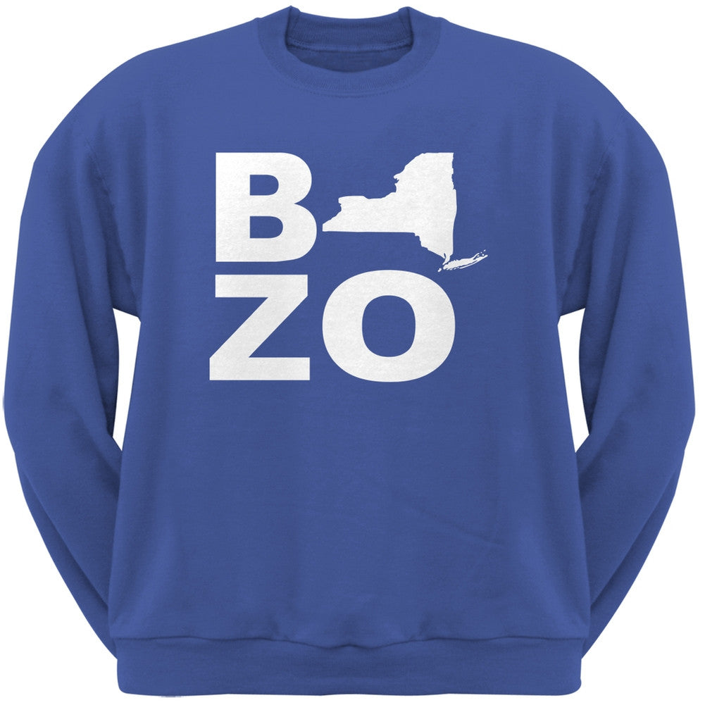 New York Bozo Stacked Royal Adult Crewneck Sweatshirt Men's Sweatshirts Old Glory 2XL Blue