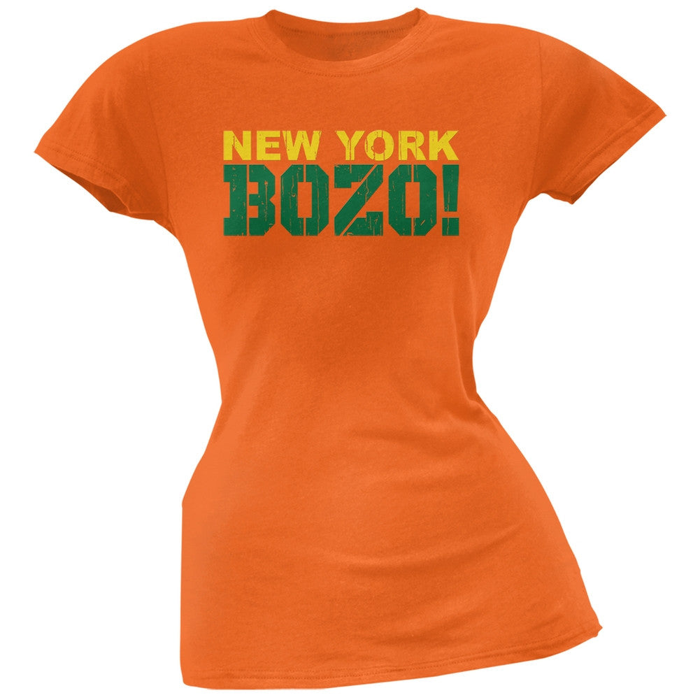 New York Bozo Orange Soft Juniors T-Shirt Juniors T-Shirts Old Glory 2XL Orange
