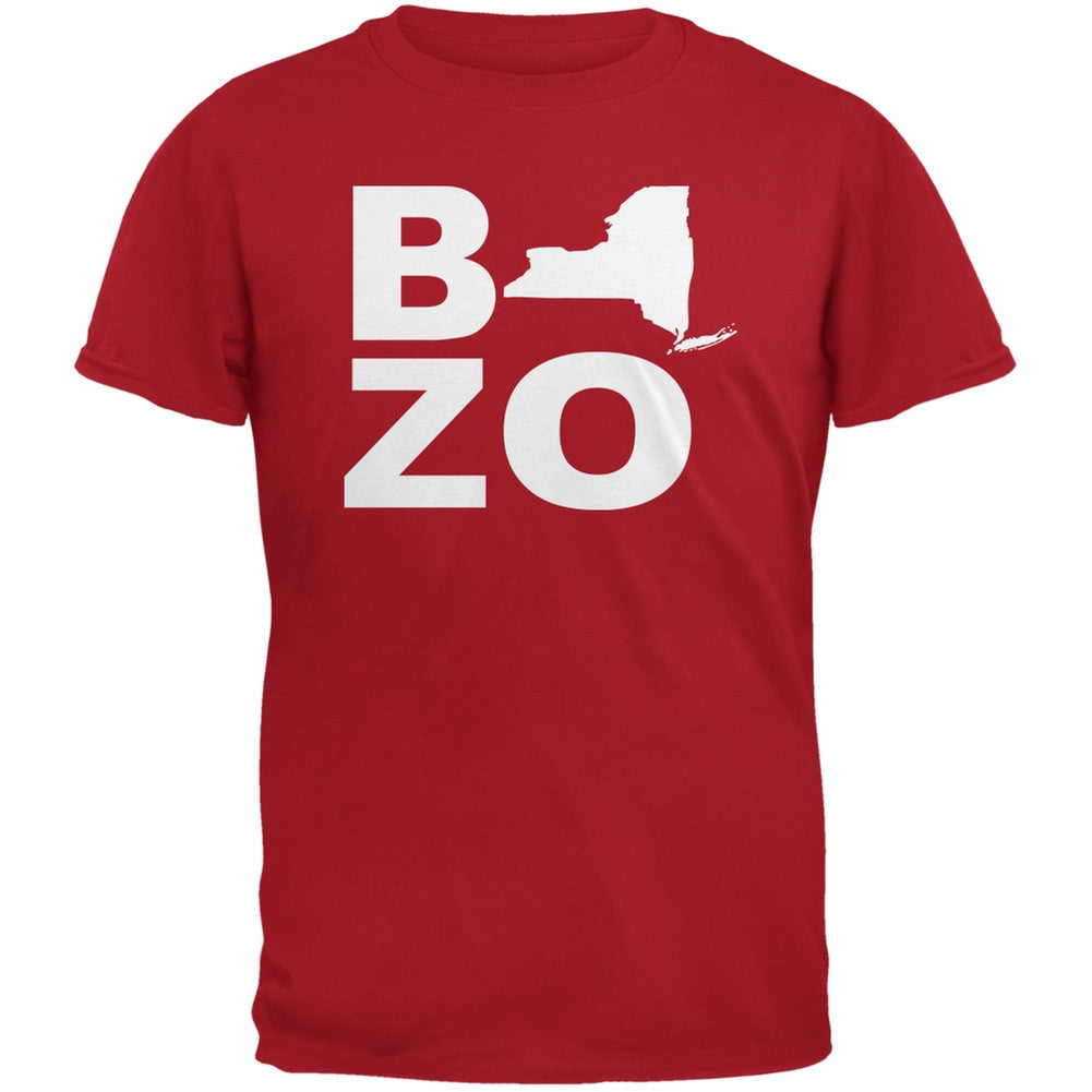 New York Bozo Stacked Red Adult T-Shirt Men's T-Shirts Old Glory 2XL Red