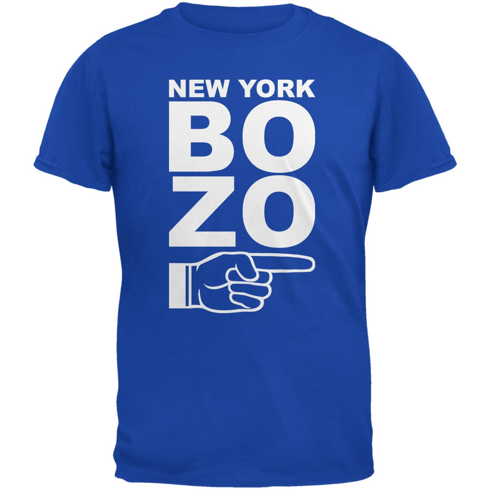 New York Bozo Pointing Right Royal Adult T-Shirt Men's T-Shirts Old Glory 2XL Blue