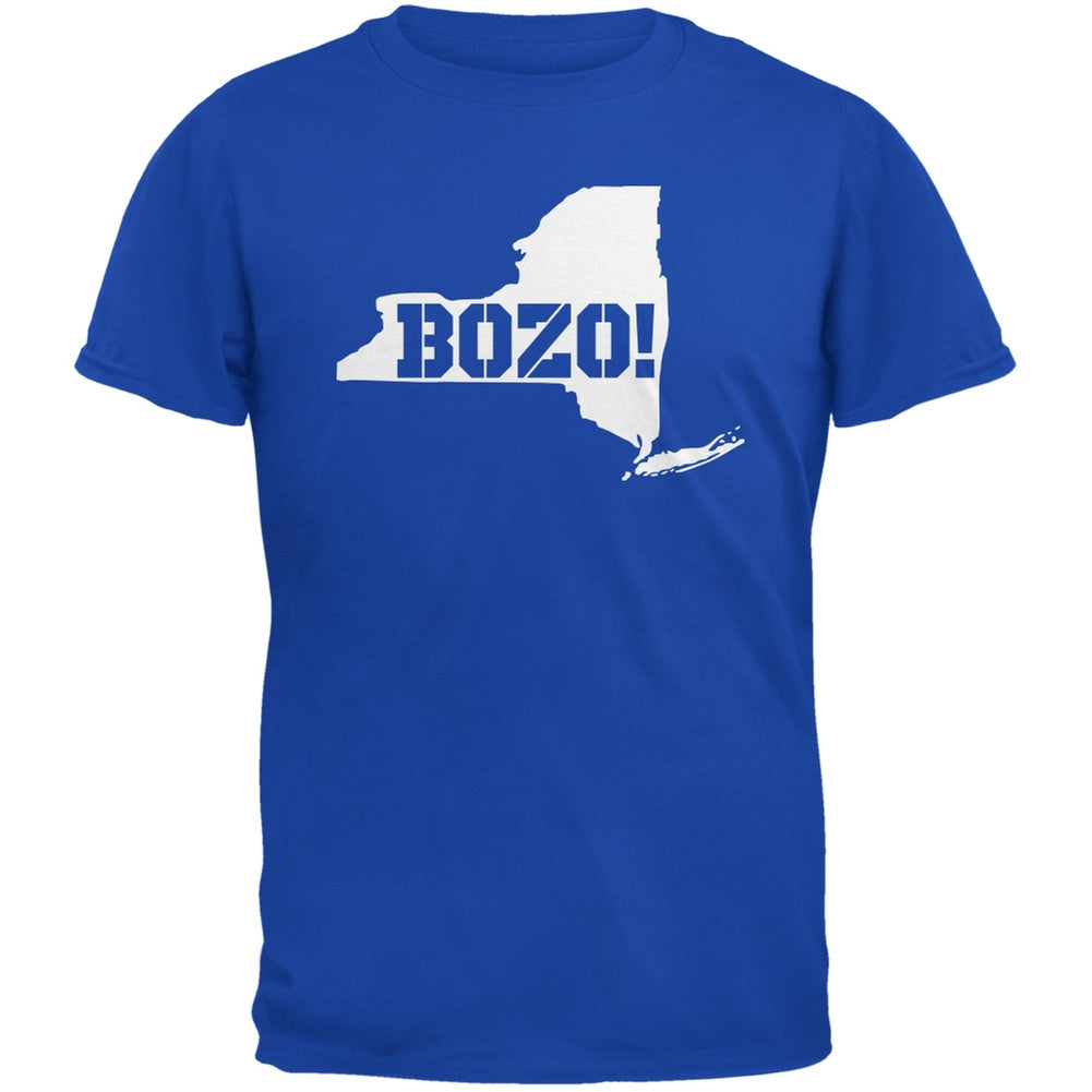 New York Bozo State Silhouette Royal Adult T-Shirt Men's T-Shirts Old Glory 2XL Blue