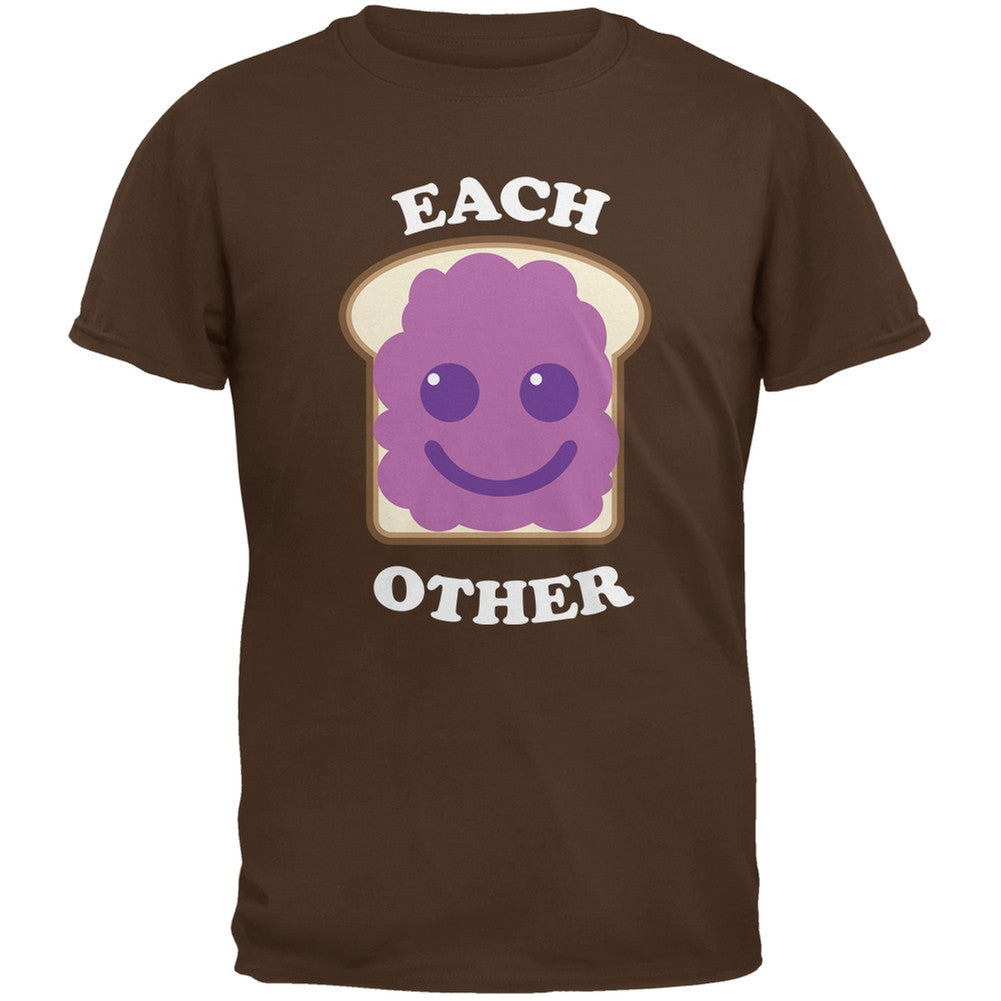 Couples Jelly Sandwich Brown Soft Juniors T-Shirt Juniors T-Shirts Old Glory 2XL Brown