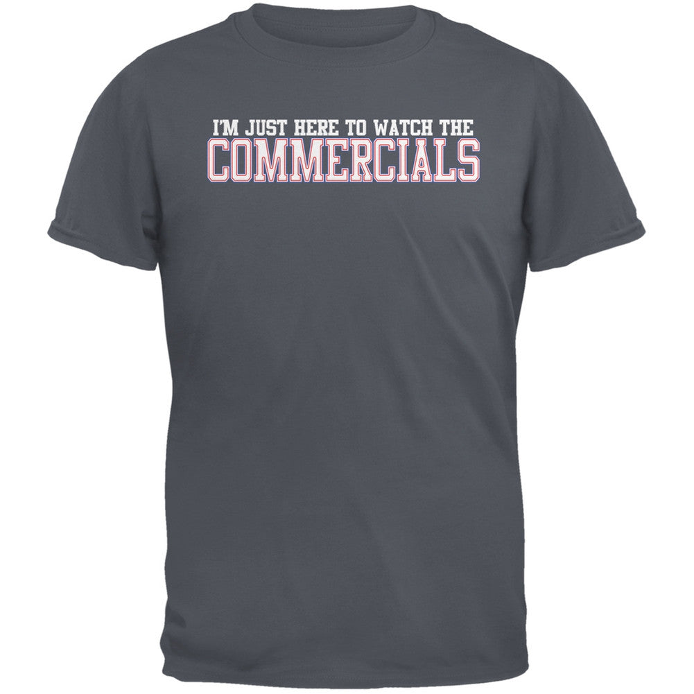 Big Game Commercial Charcoal Adult T-Shirt Men's T-Shirts Old Glory 2XL Grey