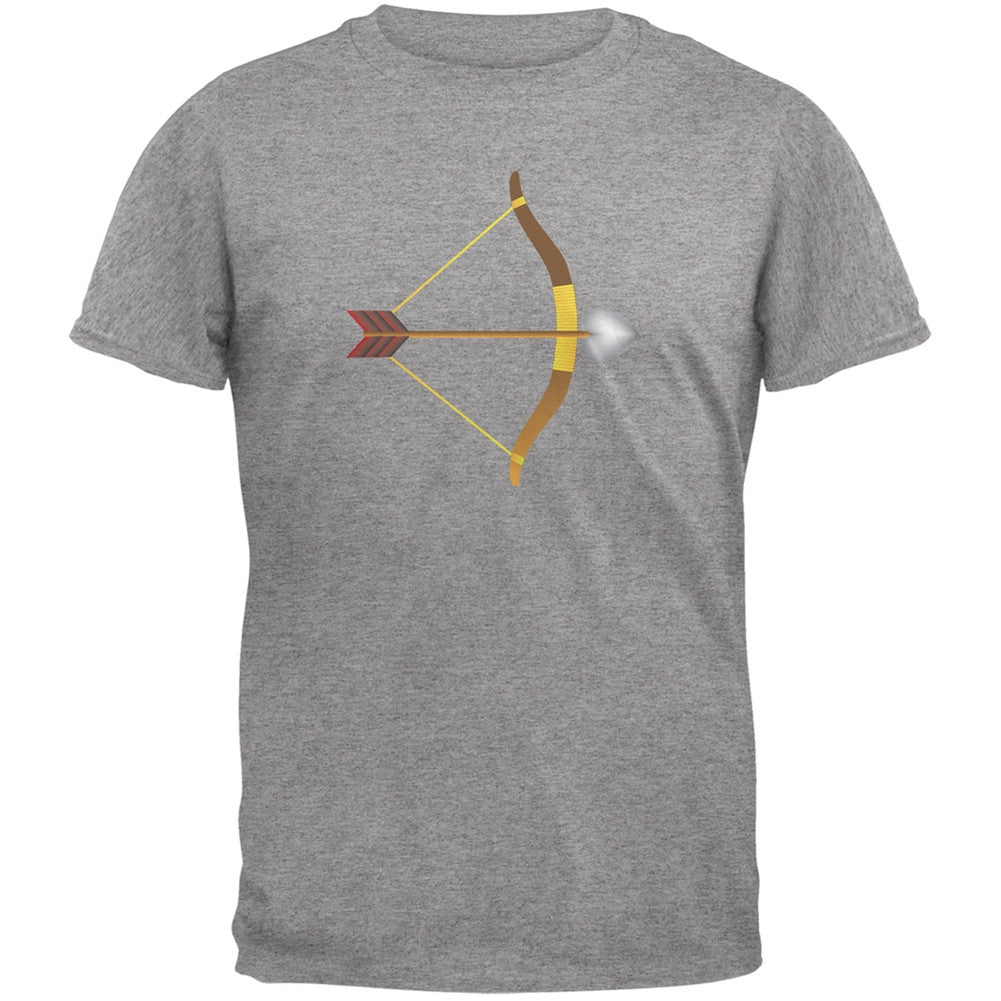 Couples Cupid Bow And Arrow Grey Adult T-Shirt Men's T-Shirts Old Glory 2XL Grey