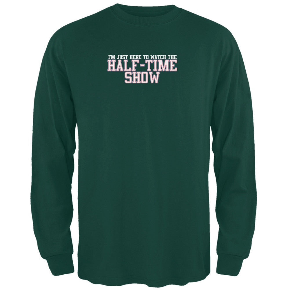 Big Game Half Time Show Forest Green Adult Long Sleeve T-Shirt Men's Long Sleeves Old Glory 2XL Green