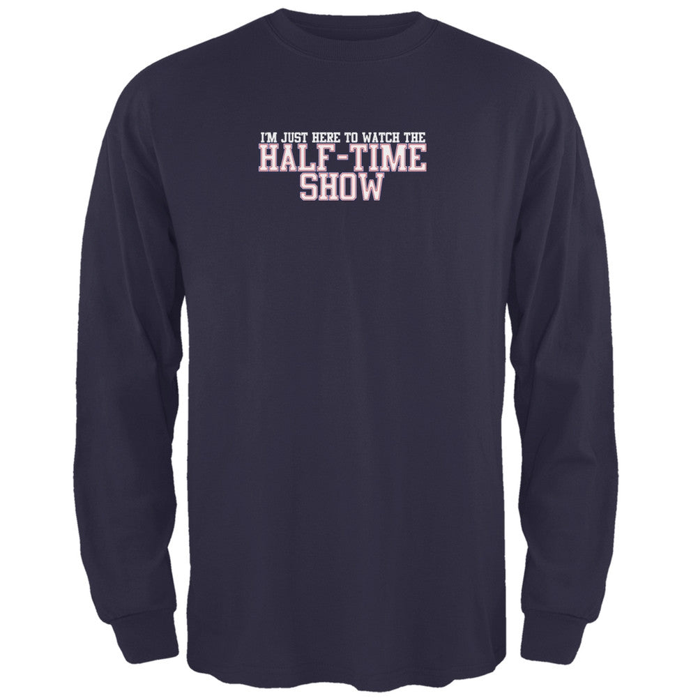Big Game Half Time Show New England Blue Adult Long Sleeve T-Shirt Men's Long Sleeves Old Glory 2XL Blue