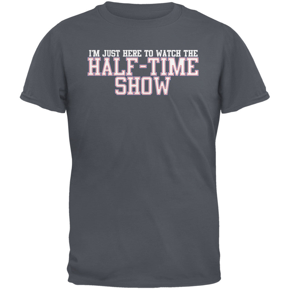 Big Game Half Time Show Charcoal Adult T-Shirt Men's T-Shirts Old Glory 2XL Grey