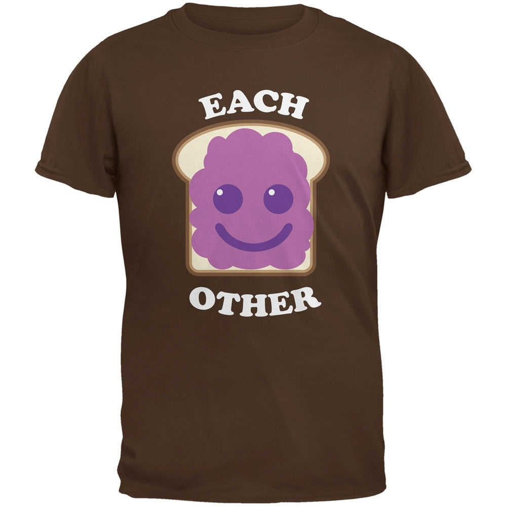 Couples Jelly Sandwich Brown Adult T-Shirt Men's T-Shirts Old Glory 2XL Brown