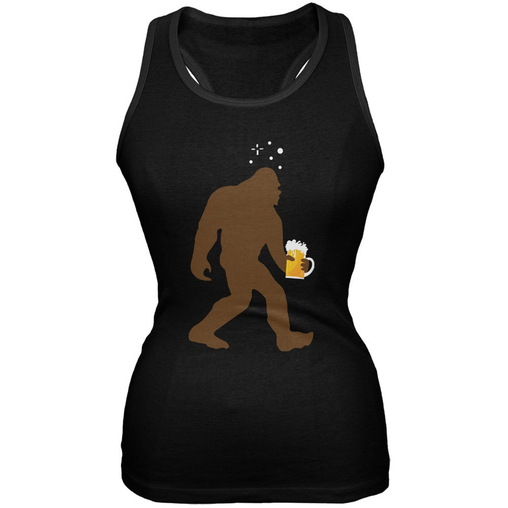 Drunk Sasquatch Black Soft Juniors Tank Juniors Tank Tops Old Glory SM Black