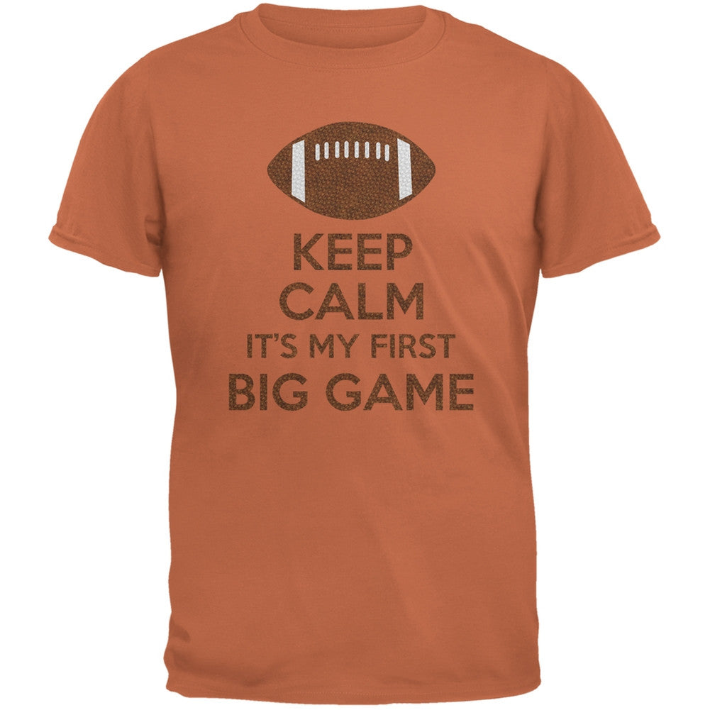 First Big Game Football Texas Orange Adult T-Shirt Men's T-Shirts Old Glory 2XL Orange