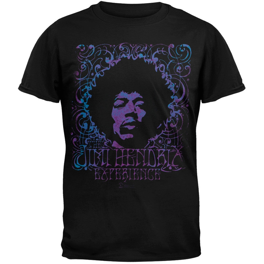 Jimi Hendrix - Experience Head Adult T-Shirt Men's T-Shirts Jimi Hendrix SM Black
