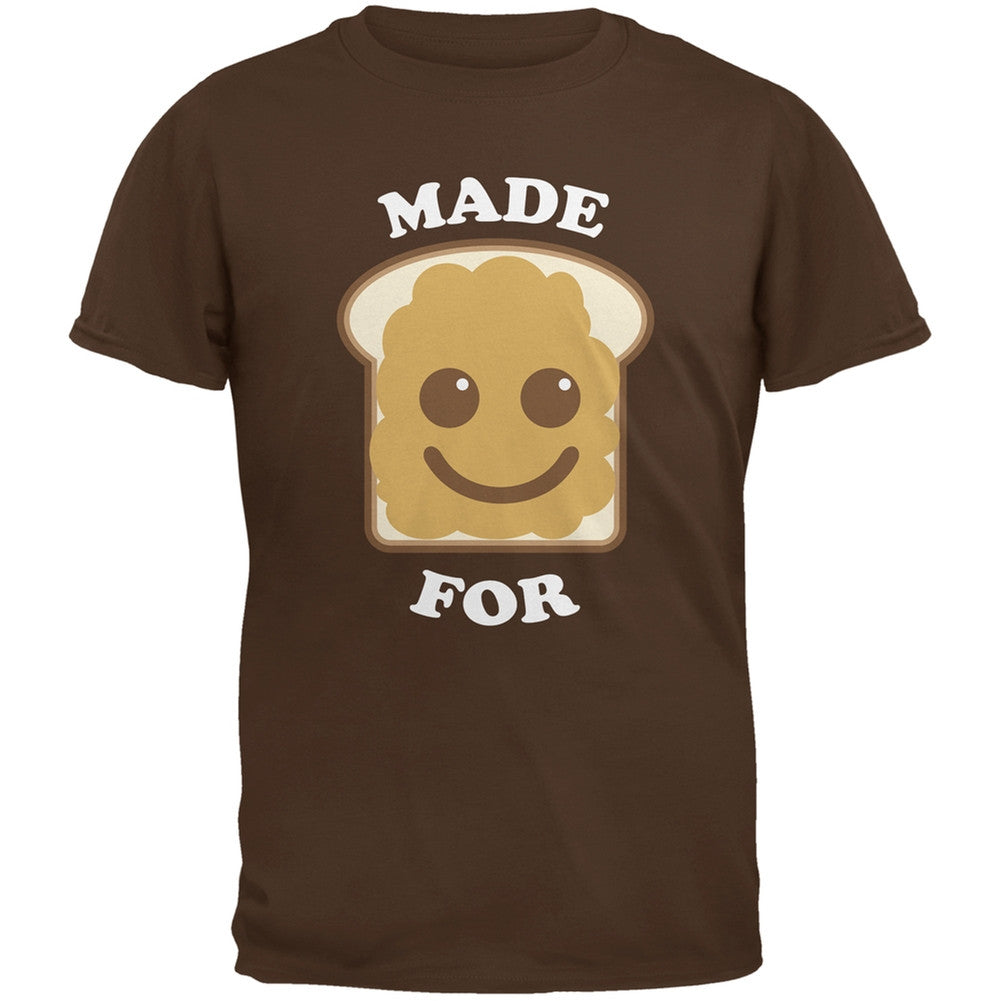 Couples Peanut Butter Sandwich Brown Adult T-Shirt Men's T-Shirts Old Glory 2XL Brown