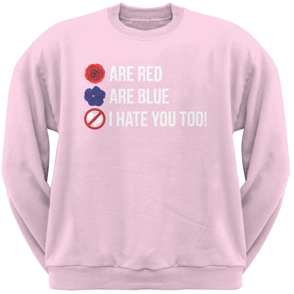 Roses are Red Poem Black Adult Crew Neck Sweatshirt Men's Sweatshirts Old Glory