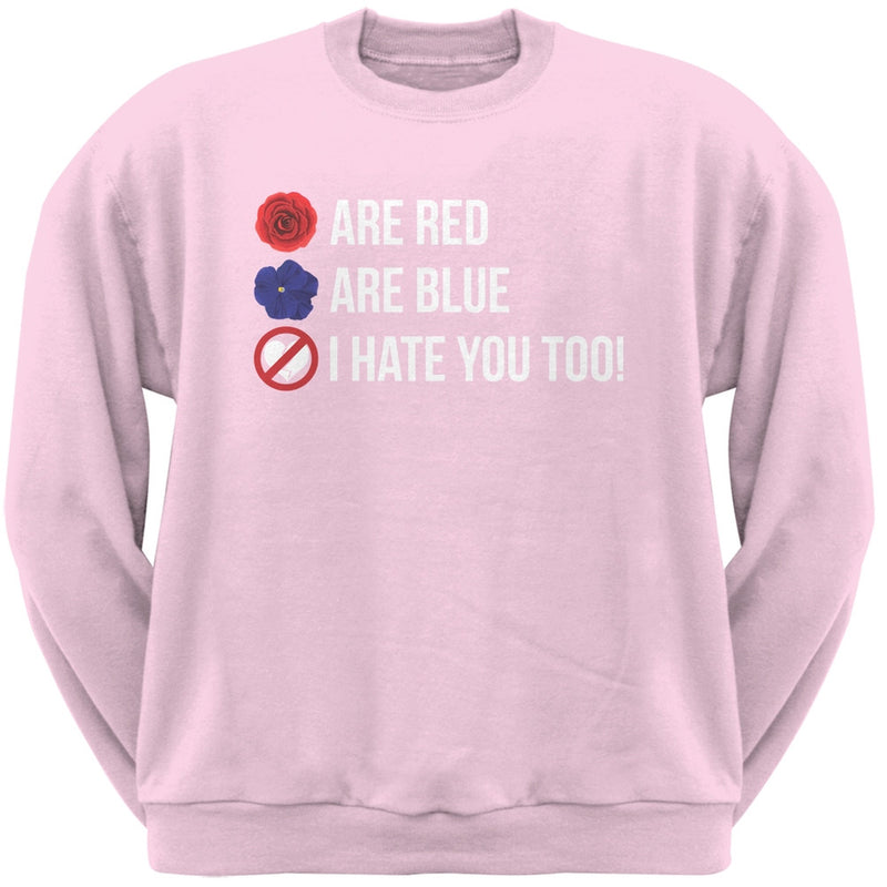 Roses are Red Poem Black Adult Crew Neck Sweatshirt Men's Sweatshirts Old Glory