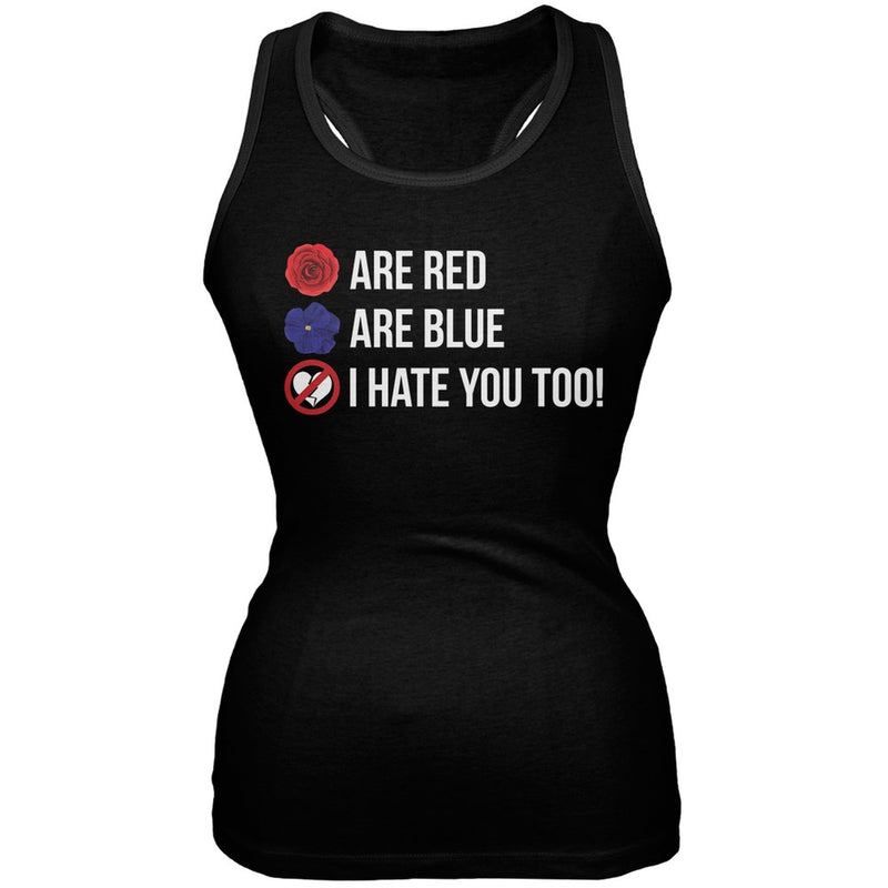 Roses are Red Poem Black Juniors Soft Tank Top Juniors Tank Tops Old Glory