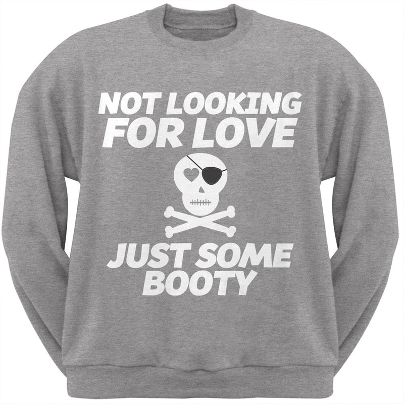 Not Looking for Love Black Adult Crew Neck Sweatshirt Men's Sweatshirts Old Glory