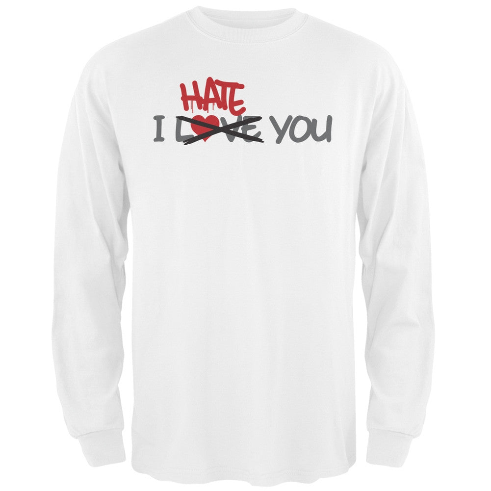 I Hate You Black Adult Long Sleeve T-Shirt Men's Long Sleeves Old Glory