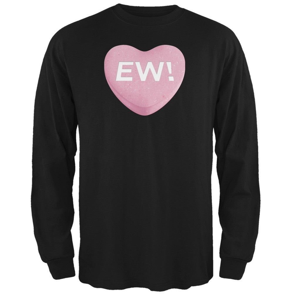 Ew Candy Heart Black Adult Long Sleeve T-Shirt Men's Long Sleeves Old Glory SM Black