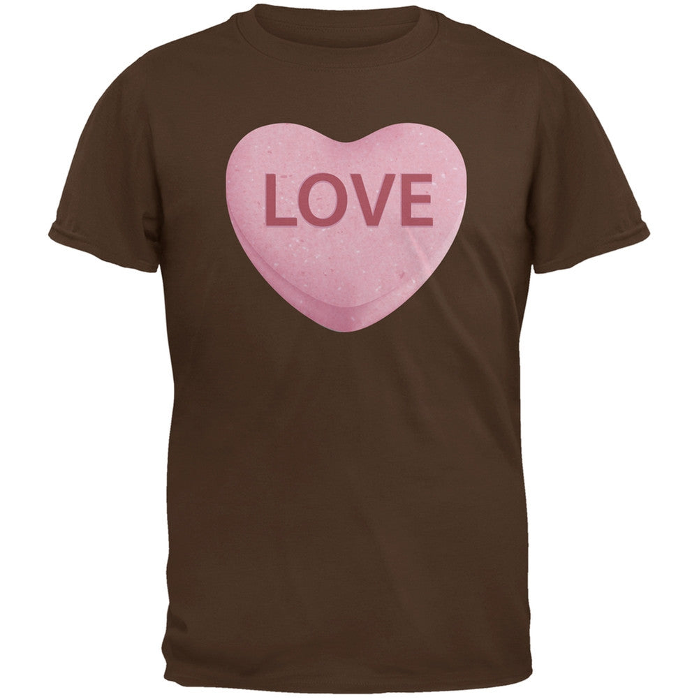 Pink Love Candy Heart Black Youth T-Shirt Youth T-Shirts Old Glory