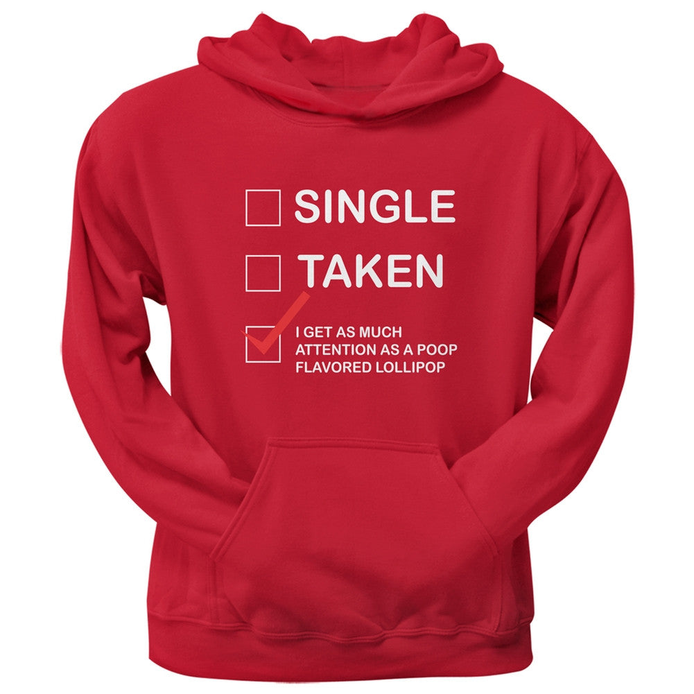 Valentine's Day I Get No Attention Red Pullover Hoodie Men's Hoodies Old Glory 2XL Red