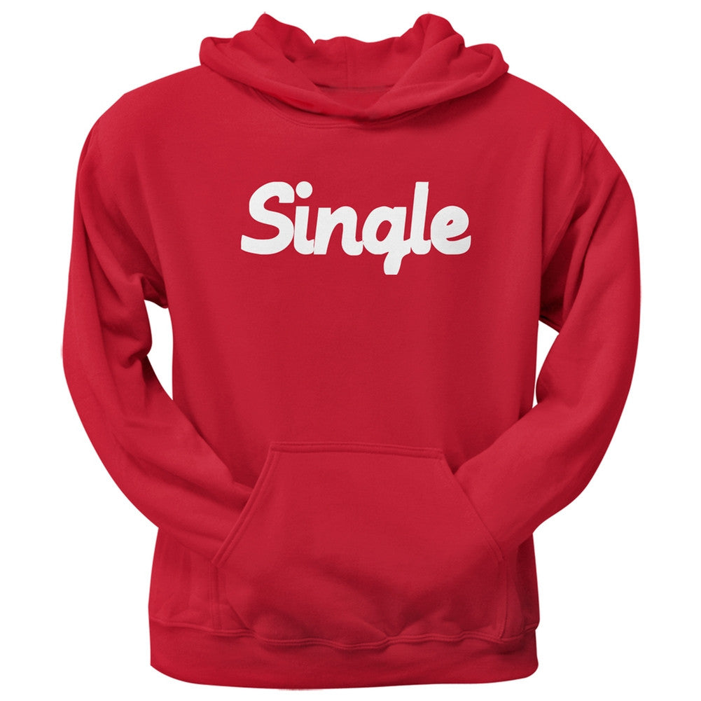 Valentine's Day Single Red Adult Pullover Hoodie Men's Hoodies Old Glory 2XL Red