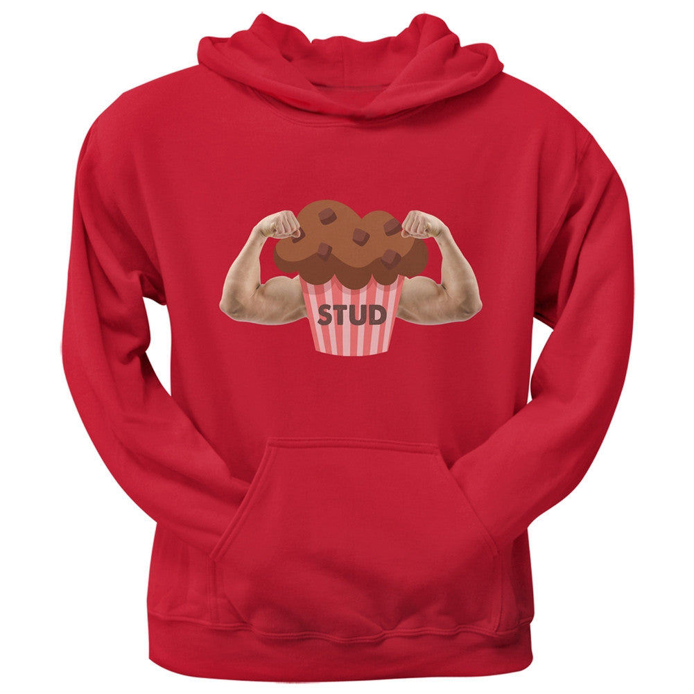 Stud Muffin Double Bicep Red Adult Pullover Hoodie Men's Hoodies Old Glory 2XL Red