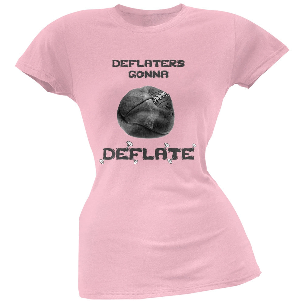 Deflaters Gonna Deflate Light Pink Soft Juniors T-Shirt Juniors T-Shirts Old Glory 2XL Pink