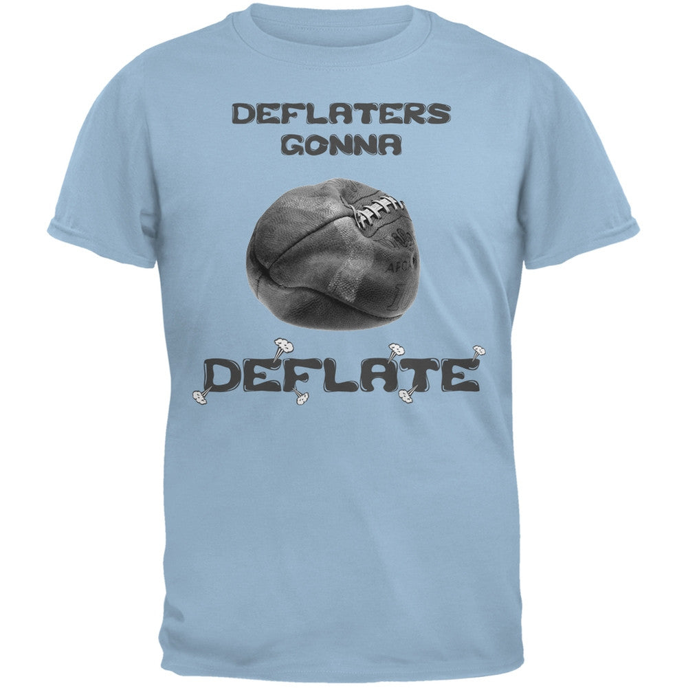 Deflaters Gonna Deflate Light Blue Adult T-Shirt Men's T-Shirts Old Glory 2XL Blue