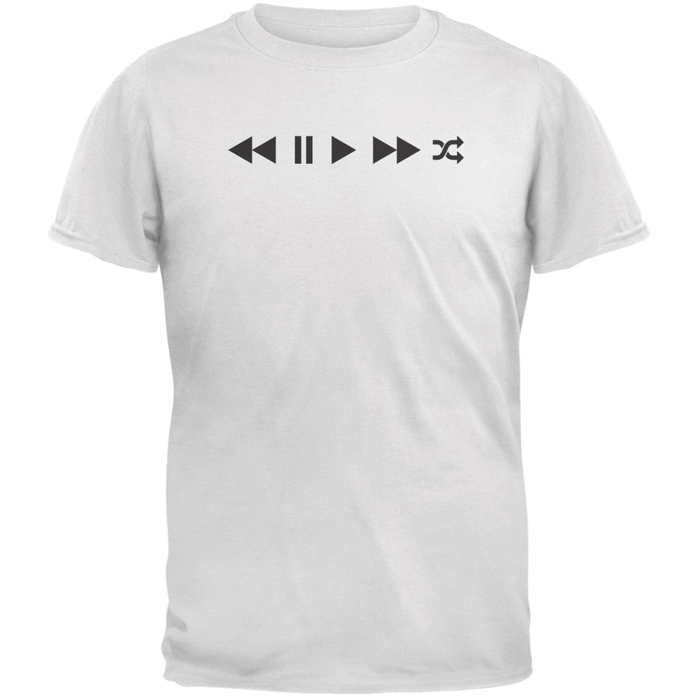 Play Buttons White Youth T-Shirt Youth T-Shirts Old Glory LG White