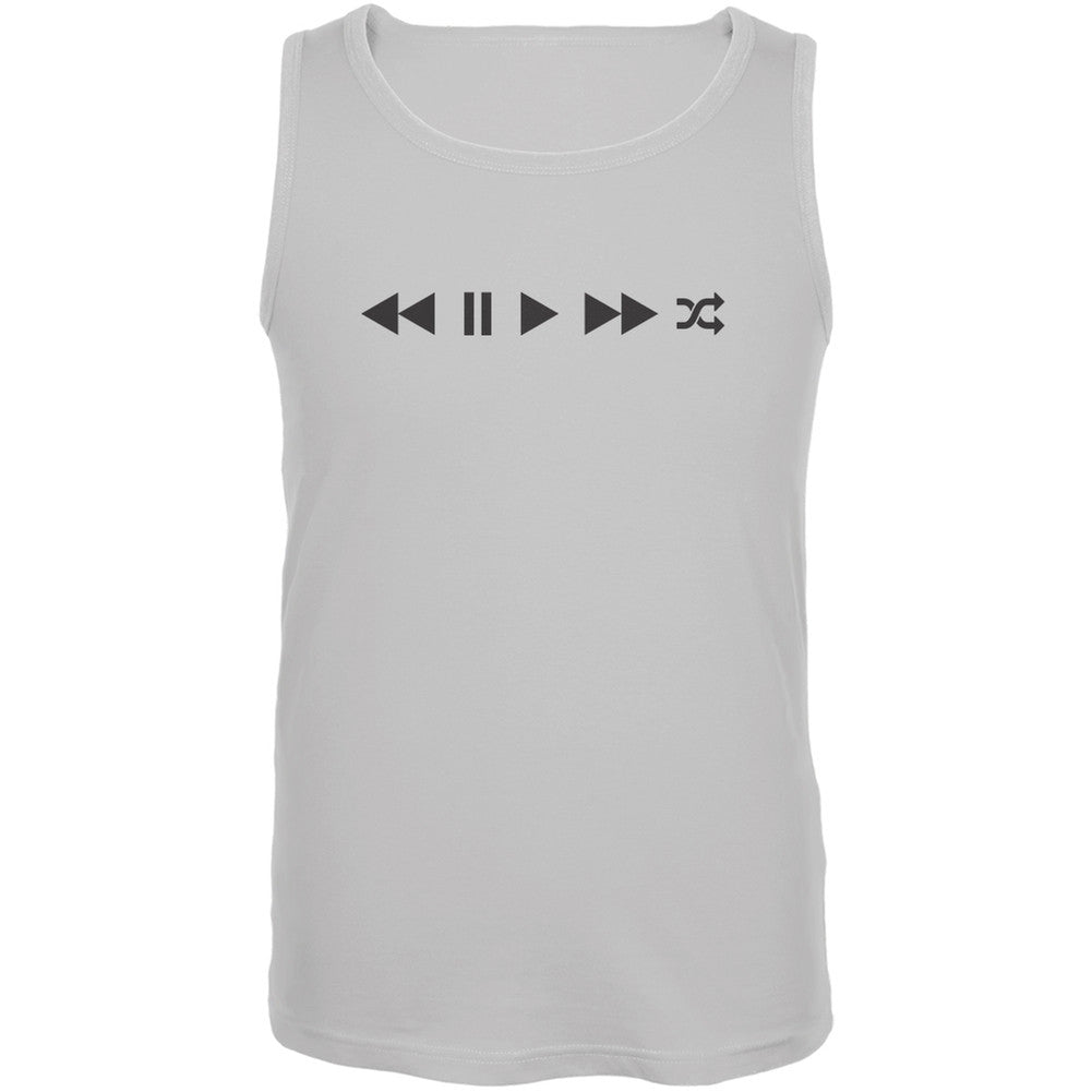Play Buttons White Adult Tank Top Men's Tank Tops Old Glory 2XL White