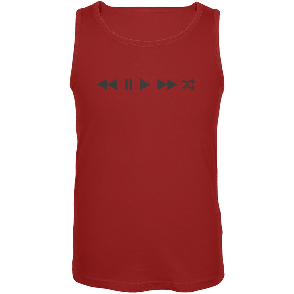 Play Buttons Red Adult Tank Top Men's Tank Tops Old Glory 2XL Red