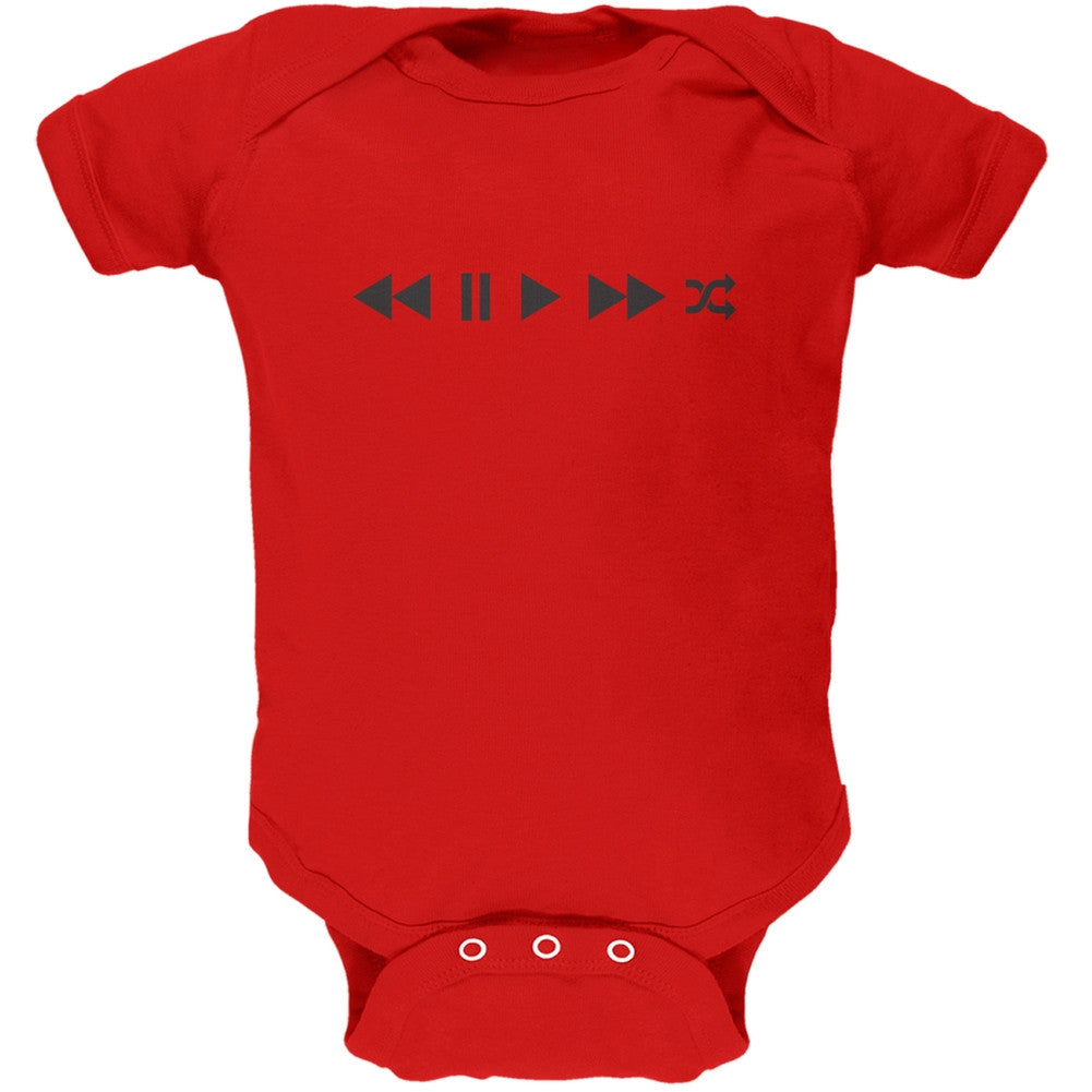 Play Buttons Red Soft Baby One Piece Baby One Piece Old Glory 0-3M Red