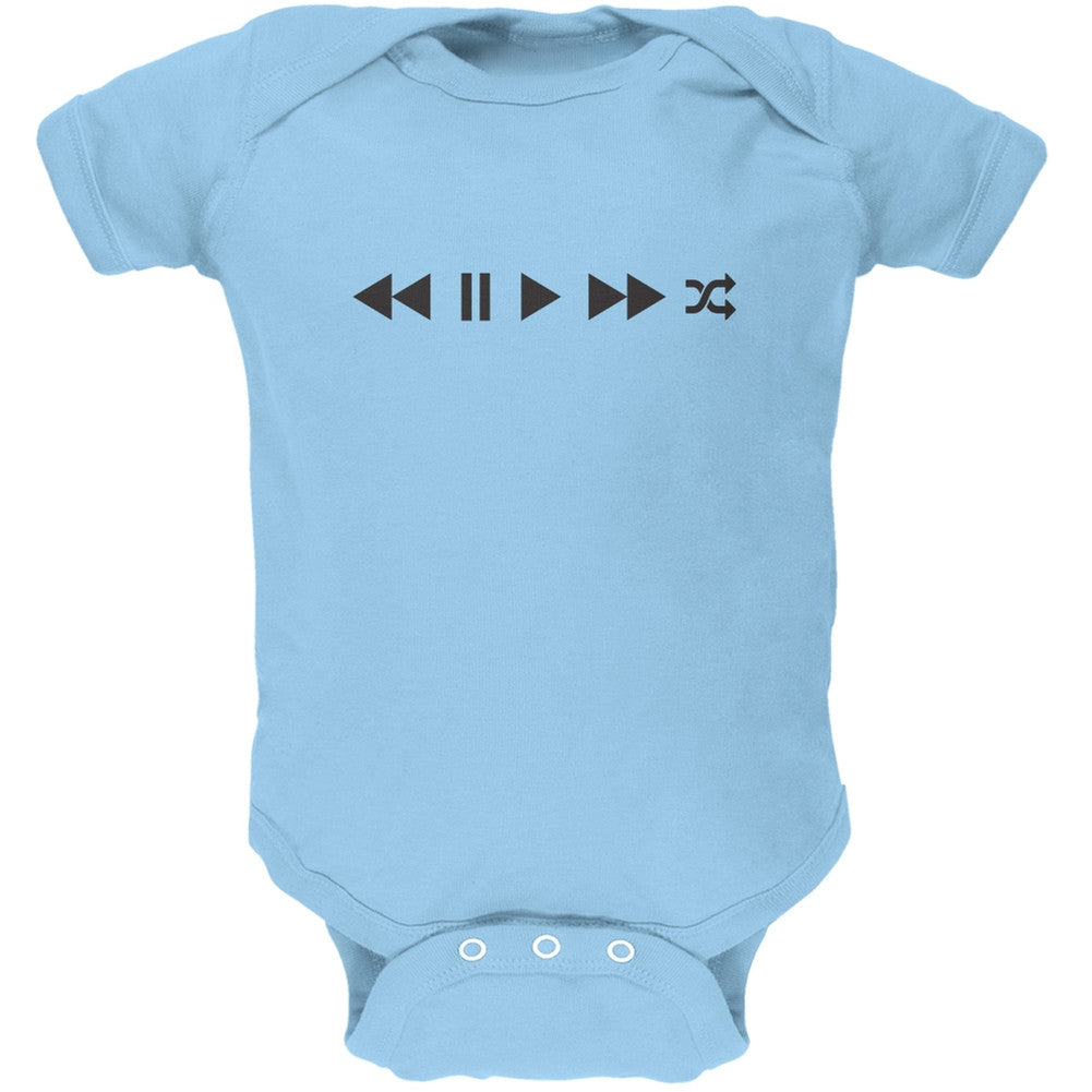 Play Buttons Light Blue Soft Baby One Piece Baby One Piece Old Glory 0-3M Blue