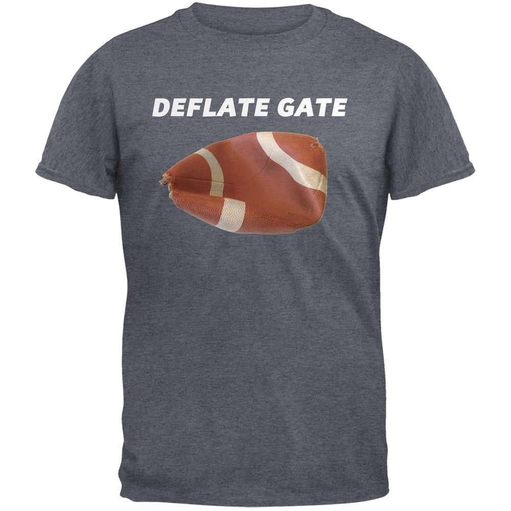 Deflate Gate Dark Heather Adult T-Shirt Men's T-Shirts Old Glory 2XL Grey